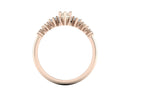 Harlequin Champagne & White Diamond Ring in 18ct Rose Gold