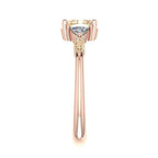 Maisie Oval Champagne Diamond Ring in 18ct Rose Gold