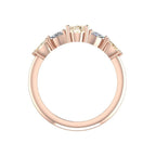Maisie Oval Champagne Diamond Ring in 18ct Rose Gold