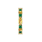 Side view of the Citrus Allsorts ring showing the secure gold claw settings for the marquise gemstones.