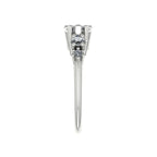 Comet Ring: Pear Shaped Lab Grown Diamonds Horizontally Set Trilogy Ring