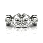 Flowers On The Vine,  White Gold Or Platinum Floral Patterned Wedding Ring
