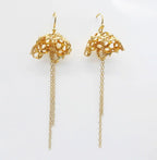 Gold Web Earrings