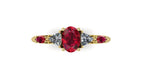 Maisie Oval Ruby & Diamond Ring in 18ct Yellow Gold