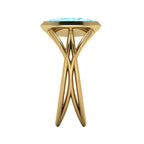 Infinity Marquise Aquamarine Ring in 18ct Yellow Gold