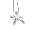 Sterling silver Splat pendant on a delicate chain, presented against a clean white background.