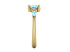 Maisie Oval Aquamarine & Diamond Ring in 18ct Yellow Gold