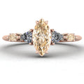 Maisie Marquise Champagne Diamond Ring in 18ct Rose Gold