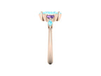 Maisie Marquise Aquamarine & Violet Sapphire Ring in 18ct Rose Gold