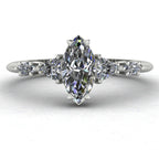 Maisie Marquise Diamond Five Stone Ring in White Gold or Platinum