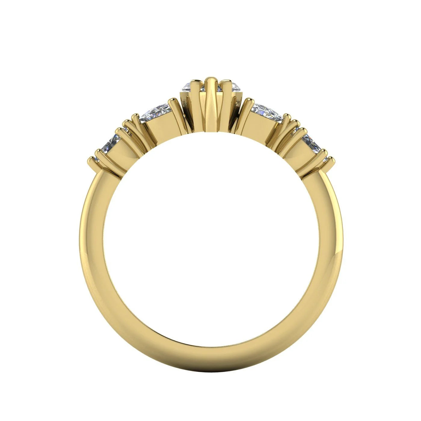 Maisie Marquise Diamond Five Stone Ring in 18ct Yellow Gold