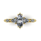 Maisie Marquise Diamond Five Stone Ring in 18ct Yellow Gold