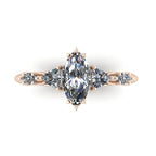 Maisie Marquise Diamond Five Stone Ring in 18ct Rose Gold