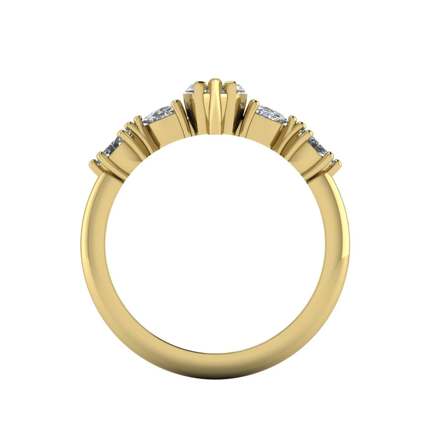 Maisie Lab-Grown Marquise Diamond Five Stone Ring in 18ct Yellow Gold
