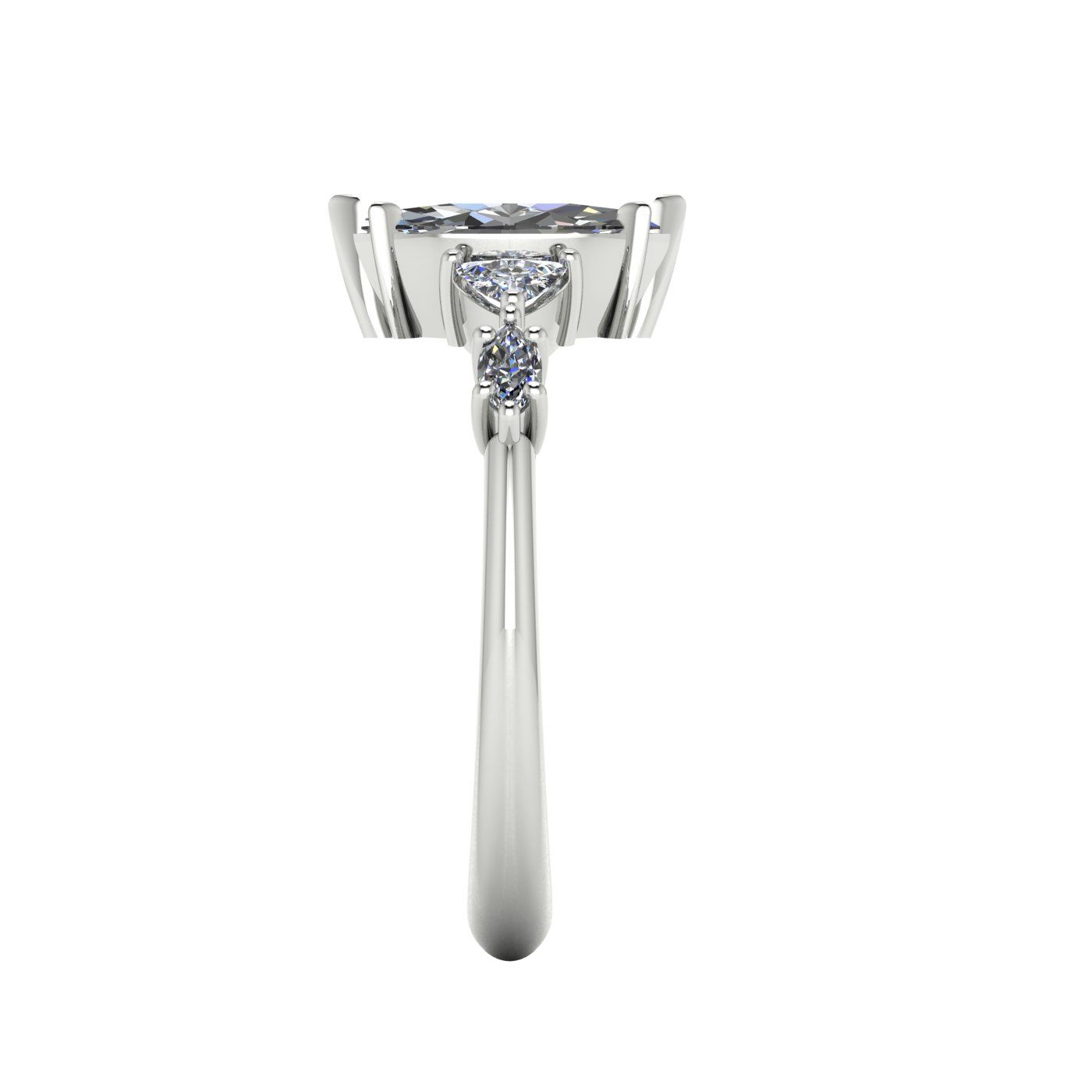 Maisie Lab-Grown Marquise Diamond Five Stone Ring in White Gold or Platinum