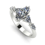 Maisie Lab-Grown Marquise Diamond Five Stone Ring in White Gold or Platinum