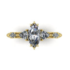Maisie Lab-Grown Marquise Diamond Five Stone Ring in 18ct Yellow Gold
