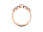 Maisie Marquise Pink Sapphire, Violet Sapphire & Ruby Ring in 18ct Rose Gold