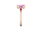 Maisie Marquise Pink Sapphire, Violet Sapphire & Ruby Ring in 18ct Rose Gold
