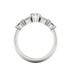 Maisie Marquise Pink Sapphire & Diamond Ring in White Gold or Platinum