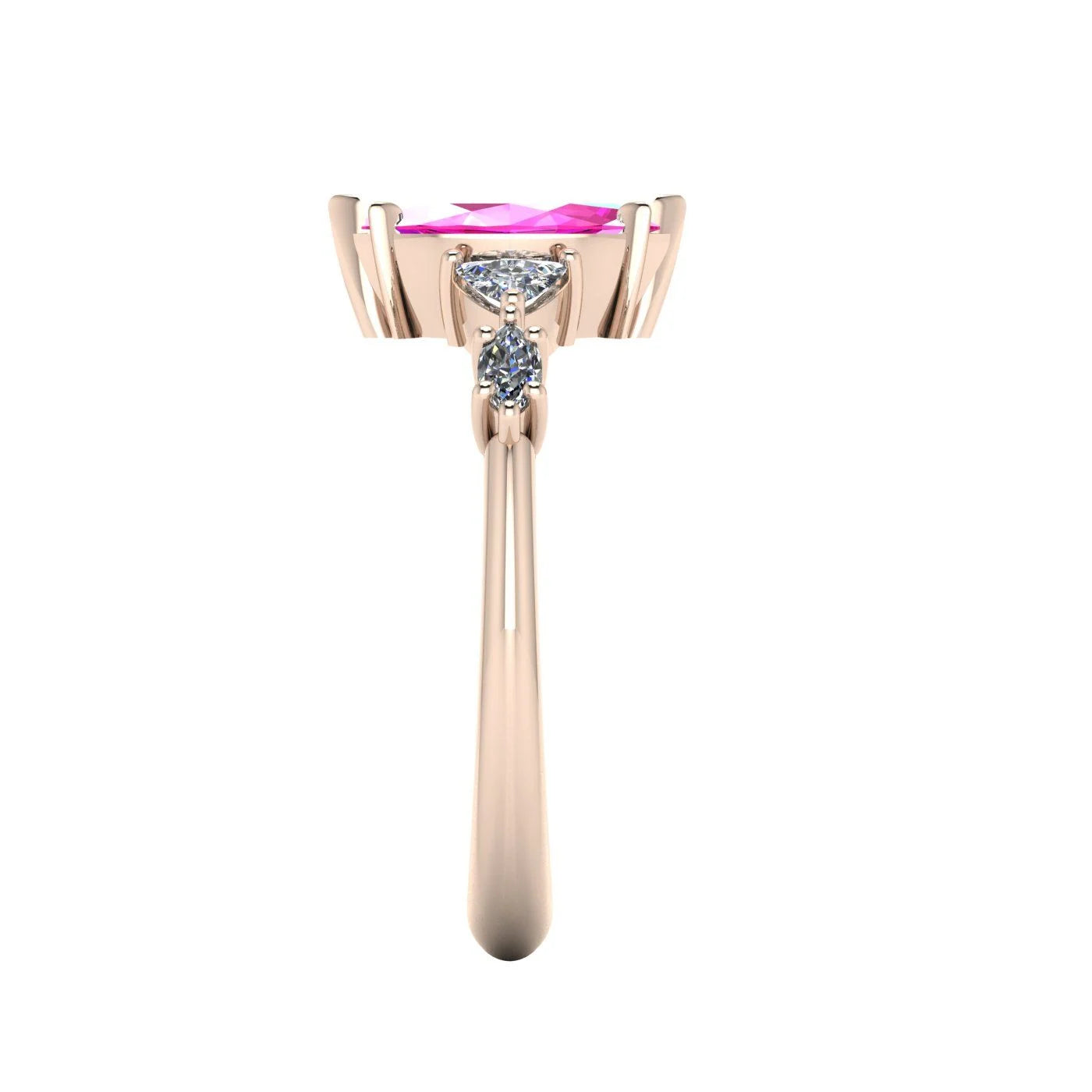 Maisie Marquise Pink Sapphire & Diamond Ring in 18ct Rose Gold