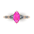 Maisie Marquise Pink Sapphire & Diamond Ring in 18ct Rose Gold