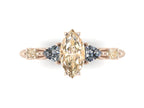 Maisie Marquise Champagne Diamond Ring in 18ct Rose Gold