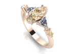 Maisie Marquise Champagne Diamond Ring in 18ct Rose Gold
