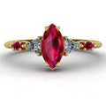 Maisie Marquise Ruby & Diamond Ring in 18ct Yellow Gold