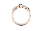 Maisie Marquise Blue Sapphire & Diamond Ring in 18ct Rose Gold
