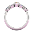 Maisie Marquise Yellow Sapphire & Diamond Ring in White Gold or Platinum