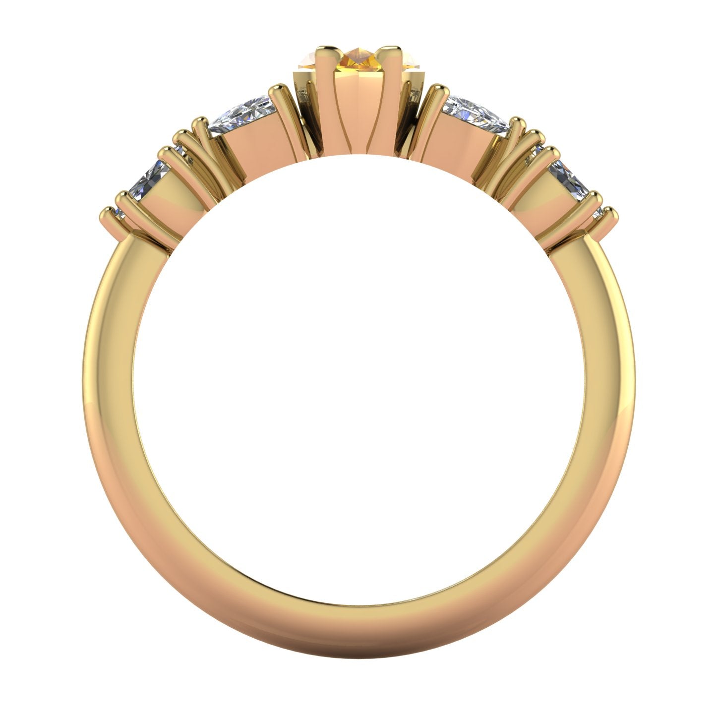 Maisie Marquise Yellow Sapphire & Diamond Ring in 18ct Yellow Gold
