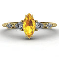 Maisie Marquise Yellow Sapphire & Diamond Ring in 18ct Yellow Gold