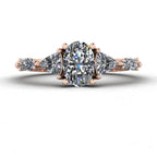 Maisie Oval Diamond Five Stone Ring in 18ct Rose Gold