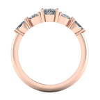 Maisie Oval Diamond Five Stone Ring in 18ct Rose Gold