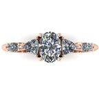 Maisie Oval Diamond Five Stone Ring in 18ct Rose Gold