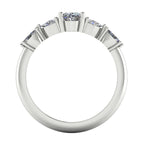 Maisie Oval Diamond Five Stone Ring in White Gold or Platinum
