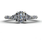 Maisie Oval Diamond Five Stone Ring in White Gold or Platinum