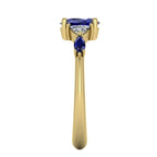 Maisie Oval Blue Sapphire & Diamond Ring