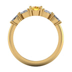 Maisie Oval Yellow Sapphire & Diamond Ring in 18ct Yellow Gold