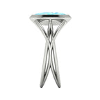 Infinity Marquise Aquamarine Ring in White Gold or Platinum