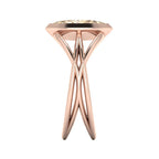 Infinity Marquise Champagne Diamond Ring in 18ct Rose Gold