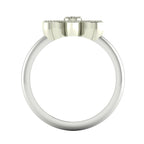 View through the circular band of the Astraea Liberty statement ring showing the handcrafted internal diamond settings.