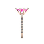 Amoret: Marquise Pink Sapphire & Diamonds Rose Gold Ring