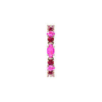 Profile view of the Fire eternity ring showing the intricate gemstone settings.