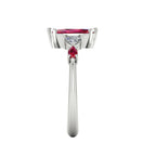 Maisie Marquise Ruby & Diamond Ring in White Gold or Platinum