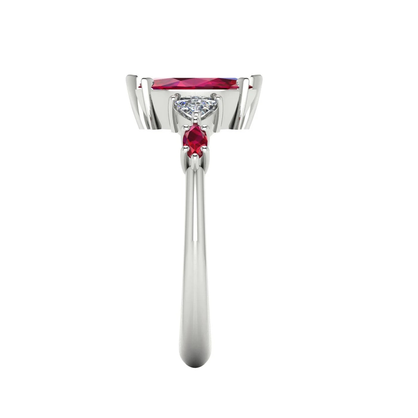 Maisie Marquise Ruby & Diamond Ring in White Gold or Platinum