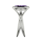 Infinity Marquise Violet Sapphire Ring in 18ct White Gold
