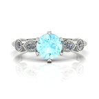 milena aquamarine and diamond engagement ring