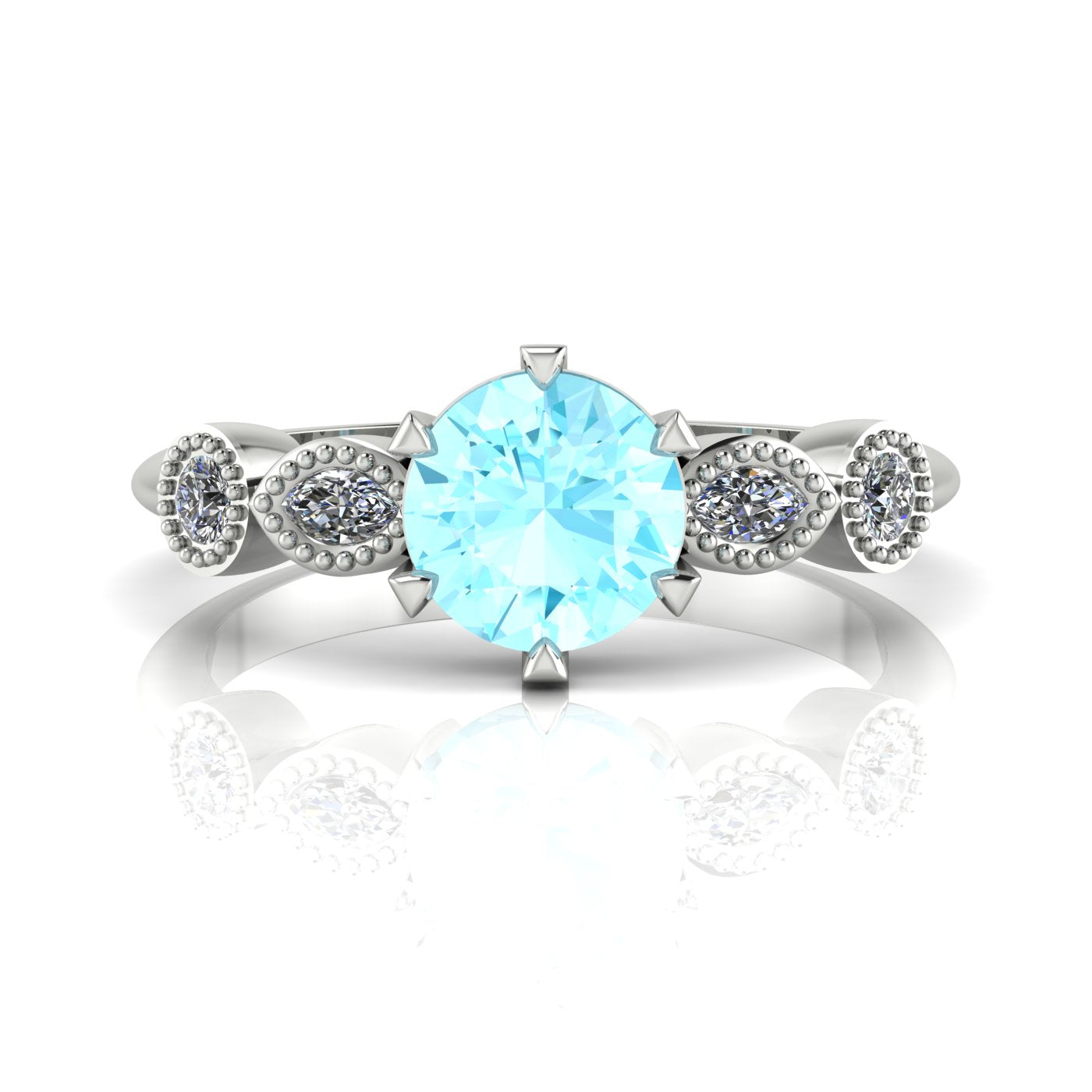 milena aquamarine and diamond engagement ring